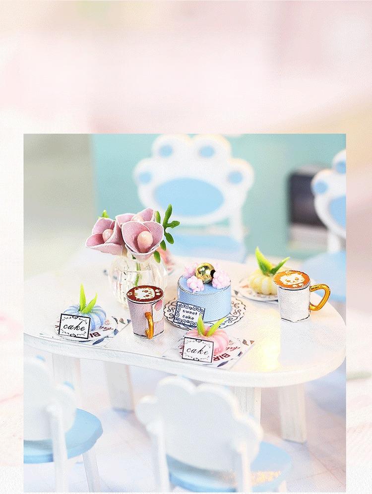 DIY Creative Attic Cottage — "Blue Serenity": A 3D Assembly Model. This makes for an exquisite birthday or holiday gift, as well as an ideal choice for crafting enthusiasts.