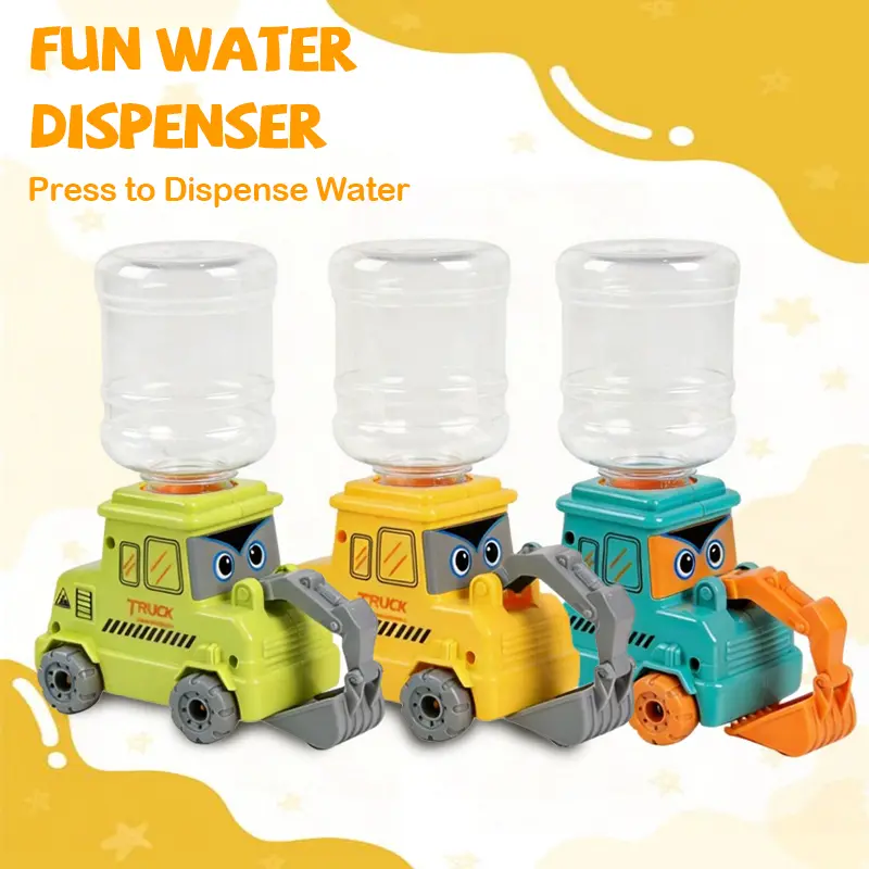 [Children's Day Gift]Mini Water Dispenser for Kids,Excavator Water Machine Kids, Large Capacity, Sliding Excavator Drinking Water Fountains Toys for Kidss