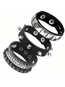 Punk Studded Decor Bracelet, Fashionable Bracelet for Party, Daily Clothing Decor, Trendy All-match & Exquisite Jewelry for Birthday Gift, Punk Style Jewelry, Trendy jewellery accessories