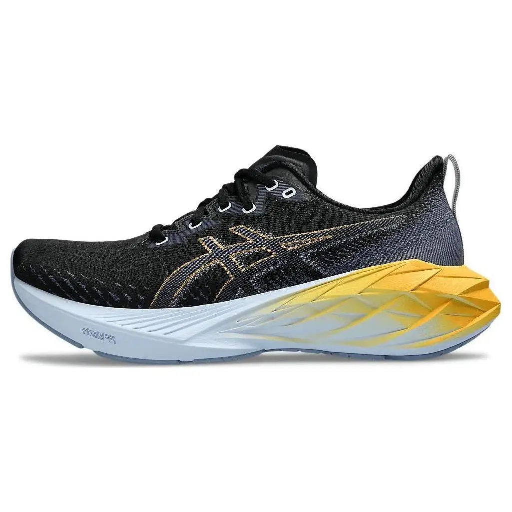 ASICS Novablast 4 Black Thunder Blue Minimalist Comfort Low Top Running Shoes Men's 1011B693-001
