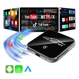 New Carplay Ai Box Wireless Android Auto and Apple Carplay, Wired to Wireless Carplay Dongle, Supports Youtube Netflix Software