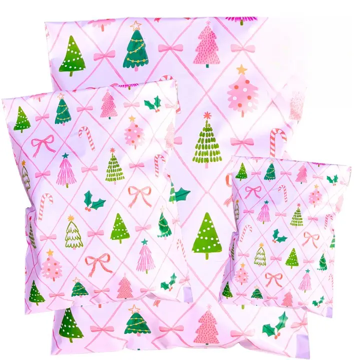 Holiday Variety Pack Poly Mailers Set of 36 Festive 6x9 10x13 14.5x19 Sizes for Gift Mailing Teacher Treats Family Surprises and Christmas Shipping