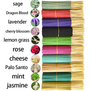 Set of 200 Aromatherapy Sticks, Scented, 10 Unique Scents, Long-Lasting Fragrance, Rose Lavender Sandalwood Jasmine Mint Lemongrass Dragon Blood Sakura