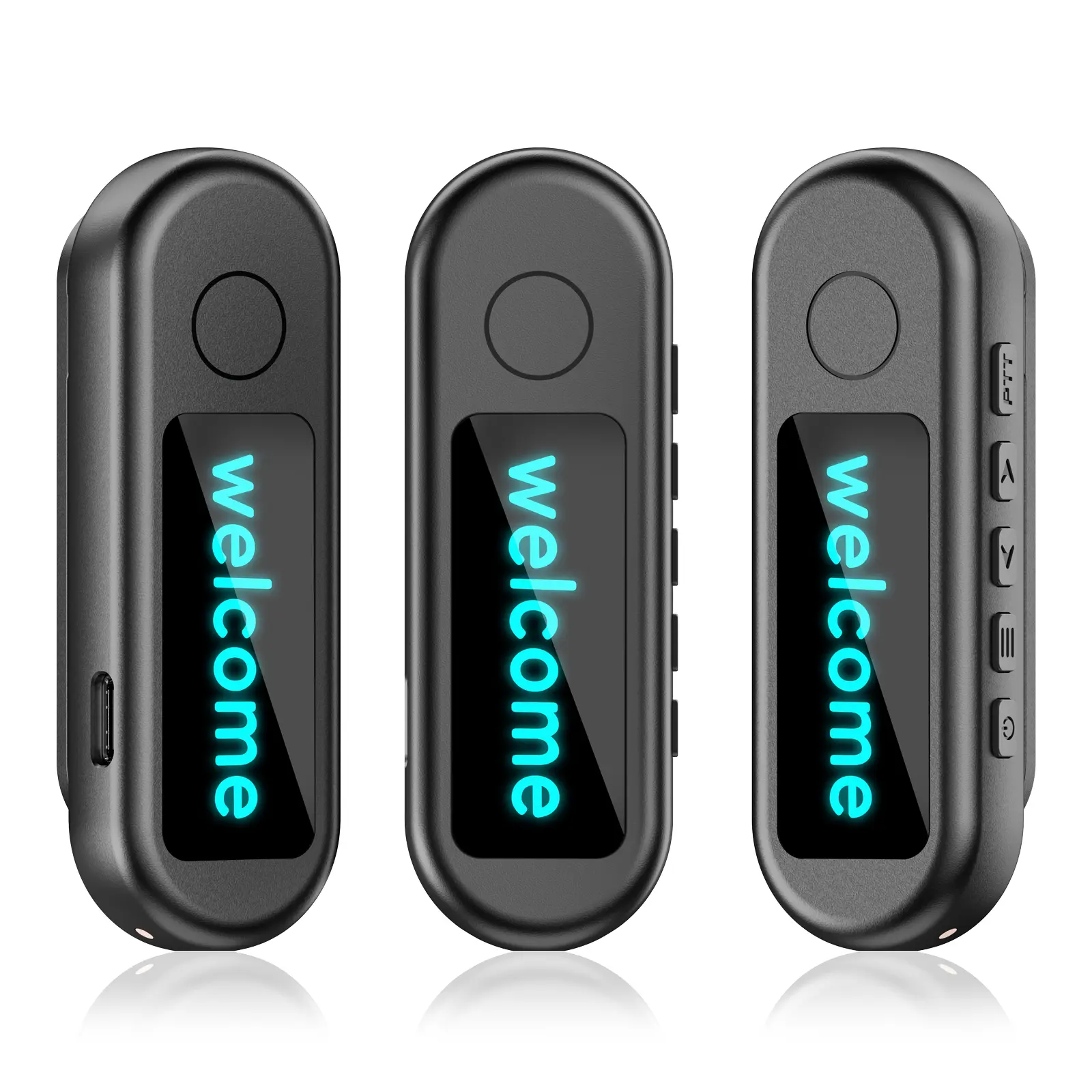 2 Pack Mini Walkie Talkie 2-Way Radios, LED Screen, Lightweight, Clear Sound, Custom Logo, Casual Use for Restaurants, Outdoor Camping