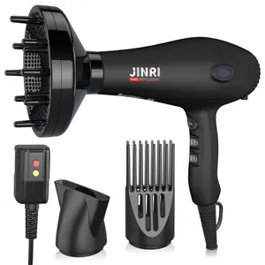 Ionic Hair Dryer with Diffuser, Powerful 1875W Blow Dryer for Women & Men, Fast-Drying Hair Dryer with Nozzle for Home, Salon, Travel