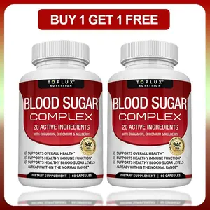Blood Sugar Complex Supplement Supports Healthy Blood Sugar Levels Already Within Normal Range All Natural with Cinnamon Bitter Melon Chromium Mulberry and Alpha Lipoic Acid Non-GMO 60 Capsules Daily Metabolic Support and Glucose Balance Wellness Formula
