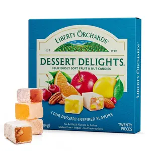 Orchards, Dessert Delights and Nut Candies Turkish Delights Lokum Candy Natural, Vegan, Gluten-Free 10 Oz.