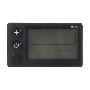 S866 Electric Bike LCD Display E-Bike Electric Scooter Display Meter Control Panel with Waterproof Plug