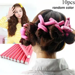 10 Flexible Foam Rollers for Curly Hair, DIY Twisted Curling Tool, Hair Curler Set for Soft Salon Quality Styles, Assorted Colors for Versatile Looks, Heatless Curling Set