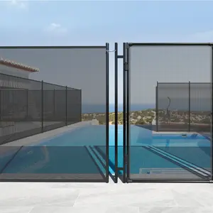 4 ft x 108 ft Fence for Inground and Above Ground Pool, Mesh Pool Safety Fence with Stainless Steel Feet Outdoor Swimming Backyard Garden Pool Fencing, Black