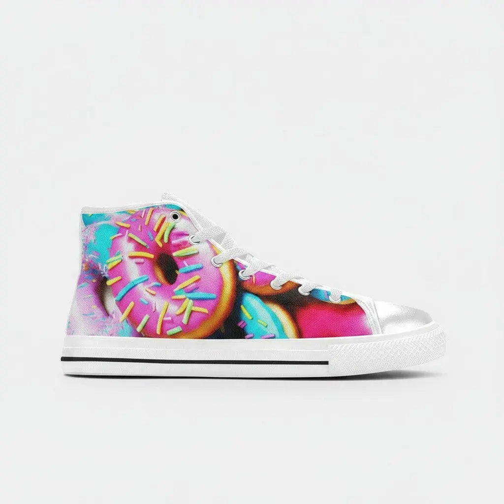 WOMEN'S Donut Art Custom Sneakers | Freaky Shoes®