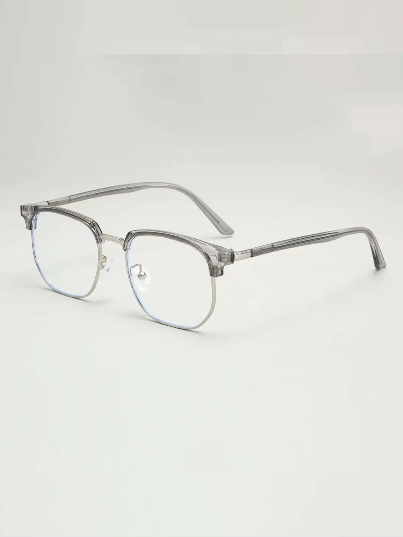 Vintage Half Frame Eyeglasses, Classic Simple Design Eyeglasses for Men & Women, Stylish Glasses, Stylish Eyewear, Fashion Eyeglasses for Work, Daily Clothing Decor, Perfect for Student Daily Use, Trendy Vintage Eyeglasses