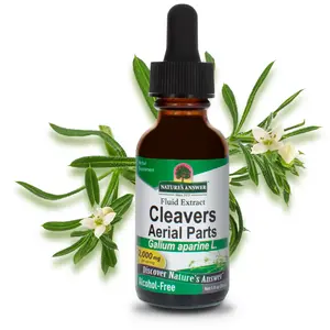 Nature's Answer Alcohol-Free Cleavers Herb, 1-Fluid Ounce | Supports Overall Wellbeing | Dietary Supplement | Single Count