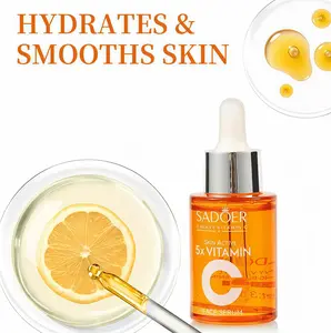 Vitamin C Face Serum 30ML Hydrating Essence with Hyaluronic Acid & Centella for Dull Skin Uneven Tone Fine Lines Pores Dry Skin Moisturizing Toner Deep Nourishing Repairing Collagen Aloe Vera Hydrate vitamin c serums