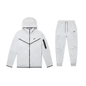 Nike Sportswear Tech Fleece Full Zip Hoodie & Joggers Set Grey (men) by StockX