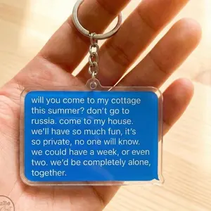 Shane And ILya Message Acrylic Keychain, I'm Coming to the cottage keychain, Hollanov LGBT Hockey Romance Bag Charms, Team Hollanov Keychain