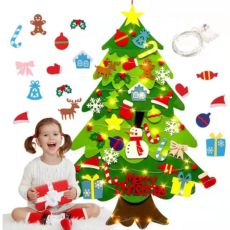 Felt Christmas Tree Nonwoven Fabric New  DIY Felt Christmas Tree Christmas Decorations Felt Christmas Hanging Ornaments