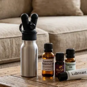 Portable Aromatherapy Essential Oil Inhaler Cap Dual Head Mini Perfume Inhaler Metal Dispenser Bottle Holder