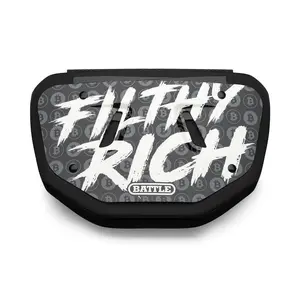 Battle Filthy Rich Chrome Football Back Plate for Adults & Youth High-Impact Foam Interior Curved Design Universal Fit