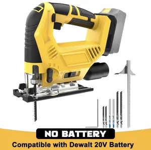 FunnyWhale Cordless Jig Saw Compatible with Dewalt 20v Max Battery(No Battery) Brushless Jigsaw, Variable Speed, 45° Beveled Cuts, 3 Orbital Action, with Jigsaw Blades for Straight/Curve/Circle Cutting