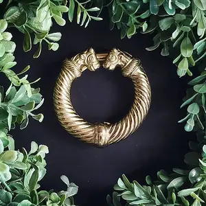 Celtic Torc Door Knocker by Michael Healy - Solid Brass, Handcrafted, Easy Install