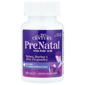 21st Century PreNatal with Folic Acid, 60 Tablets