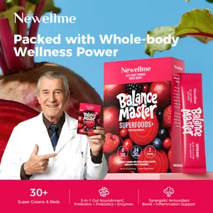 Newellme Balance Master Superfoods+ Beetroot Powder 14 Bottles per Box Supports Blood Pressure Leg Veins Heart & Blood Vessel Health Optimum Wellness