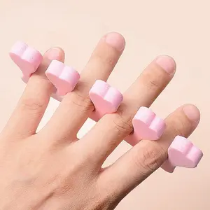 Pink Toe Finger Sponge Separators Dividers Soft Foam, Soft Sponge Finger Divider Spacer Nail Art Manicure Pedicure Tools