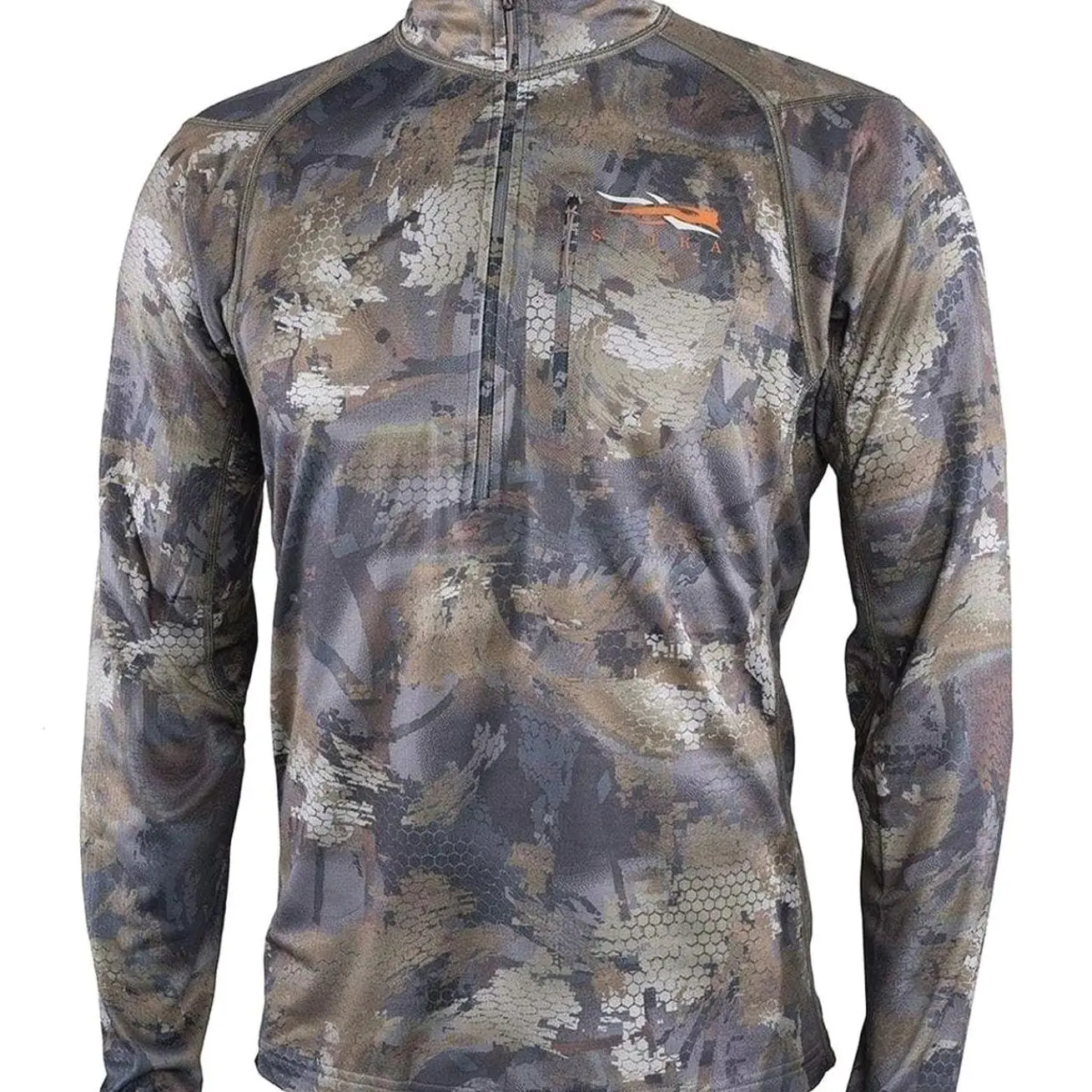 S!TKA Gear Men's Core Midweight Zip-T Long Sleeve Hunting Shirt | No Chest Pocket