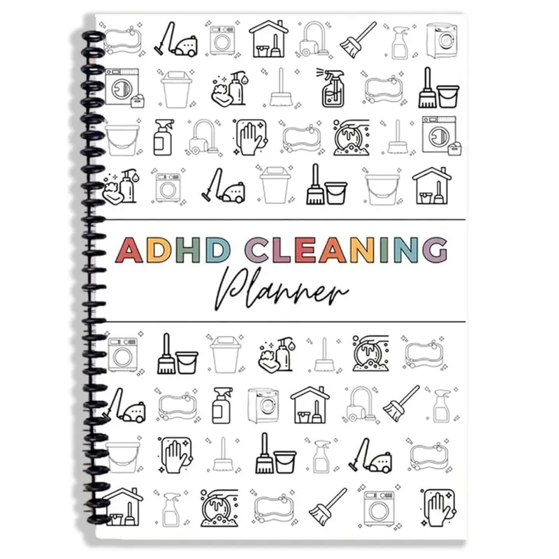 Cleaning Planner, Spiral Bound Planner, Weeks Planner, Cleaning Schedule and Checklist Organizer, Weekly Household Cleaning Planner, Chore Chart Notebook for Home, Family Cleaning Tasks, DIY Home Improvement, Editable Template, Weekly Planner Pad