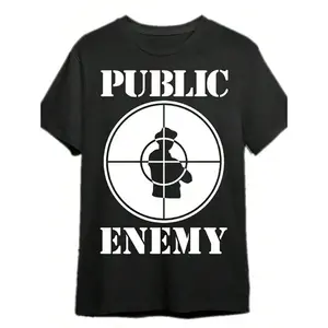 Public Enemy Logo Graphic T-Shirt, Vintage Hip Hop Music Tee, Adult Unisex 100% Cotton Crew Neck Short Sleeve Shirt, Ships from USA
