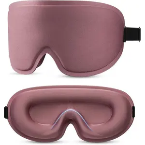 3d Deep Contoured Eye Cover for Sleeping, Adjustable Sleep Mask with Nose Pad Design, Sleeping Mask Strap, Sleep Patches for Eye, Eye Cover Mask for Sleeping, Yoga, Traveling, Pink, Sleep Aid Products