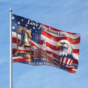 3x5 ft Lightweight Patriotic American Flag 250th Anniversary Edition - Distressed Bald Eagle Print, High-Quality Polyester, Weather-Resistant, Fading-Resistant, Washable Outdoor Leisure Anniversary Decorations