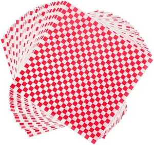 120 count Wax Paper Sheets for , 12x12"  Proof Sandwich Wrapping Paper,  Deli Paper Sheets, Pre Cut Checkered  Basket Liners for BBQ, Picnic, Festival, Fair by