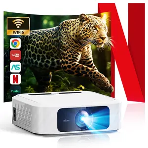 [US Warehouse]Smart Projector , High ANSI Lumens, 1080P Native, Dual WiFi 6, BT 5.4.  Android  Portable Outdoor Movie Projector for Home, Backyard, Camping tiktokshopspringglowup summervibes