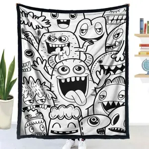 DIY Coloring Flannel Blanket Color Your Own Washable Machine Washable Super Soft Throw for Kids Girls Teens Bed Sofa Birthday Gift