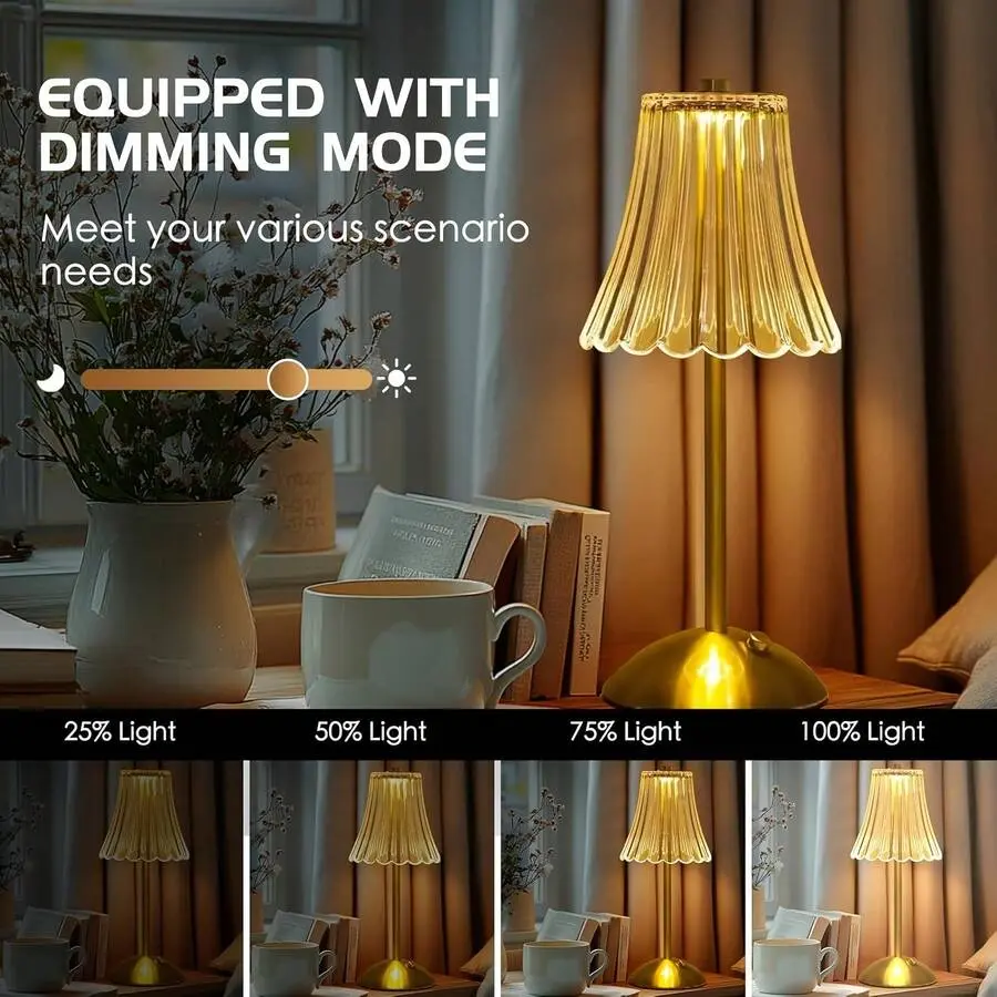 1/20pcs crystal RGB Light Colorful Rechargeable table Light & Touch Control - Interior decoration |Mother’s Day Special, Summervibes Usb Charging Lamp Wireless Portable little Lamp, Warm Retro Modern Lighting Back To School