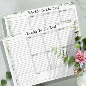1pc A4 Undated Weekly Planner Pad, Planner Notebook, Horizontal Layout with To-Do List, Daily Schedule, Habit Tracker & Notes, Desk Organizer for Productivity, Study & Life Goals, Office Stationery Supplies