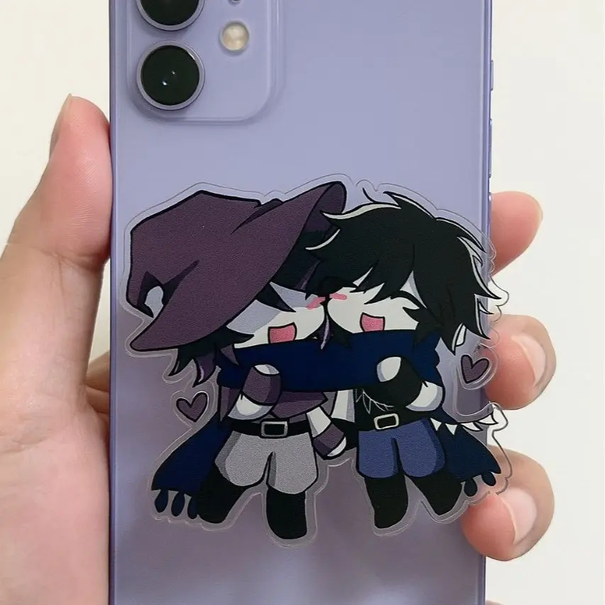 Forsaken Azure & 2 Time Hugging MagSafe Phone Grip, Magnetic Holder with Anime Character Design - Secure Hold, Stylish Look, Phone Accessories