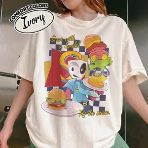 Comfort Color Digital Circus Spudsy's Shirt, Gangle Jax Fast Food Graphic Tee, Retro Animation Gift RLVH11