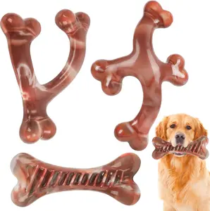 Dog Toys for Aggressive Chewers 3 Pack Indestructible Dog Toy Tough Nylon Bacon Flavor Dog Chew Toys for Large Medium Small Breed for Dogs cat toys