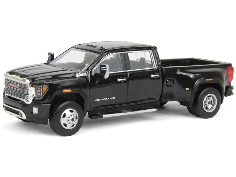 2022 GMC Sierra 3500 Denali Dually - EBONY TWILIGHT METALLIC (2nd Edition) Diecast 1:64 Scale Model - Karson Diecast Co. 51678A