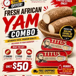 Ghana Fresh Yams with Sardines