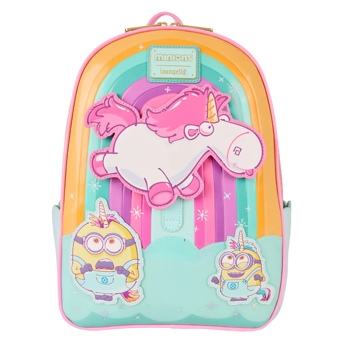 Despicable Me Minions Fluffy Unicorn Rainbow Mini Backpack