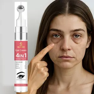 4-in-1 Firming Eye Cream with Caffeine Extract, Eye Bags Cream, Non-Irritating, Non-Greasy Under-Eye Brightener, Brightens Dark Circles, Eye Brightener Stick, Eye Care Product for Women and Men, Cosmetic
