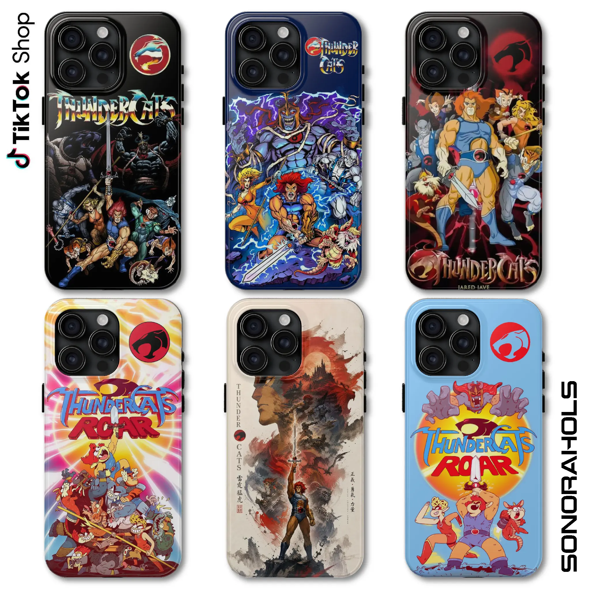 ThunderCats Lion O Tygra Cheetara Panthro Phone Case, Mumm Ra The Eye of Thundera Phone Cover, Thunderean roarfor iPhone17 ProMax /16/15/14/13/12/11 Plus for Samsung phones, suitable for both men and women,