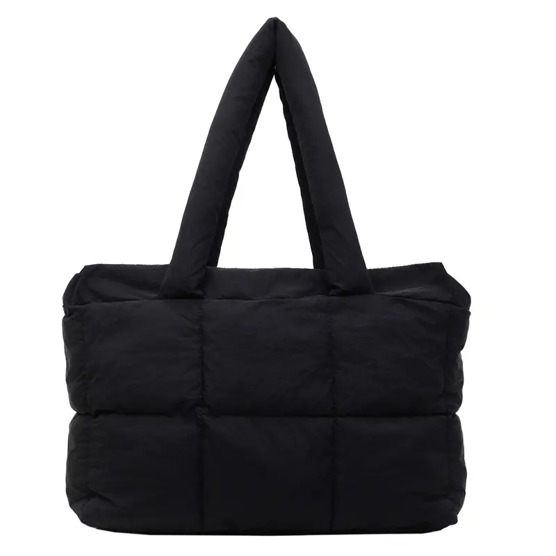 Maxoner Tote Bag for Women, Minimalist Quilted Puffer Satchel, Large Lightweight Waterproof Oxford Cloth for Work & Shopping, Casual Shopping Bag, Tote Bags Women backtoschool