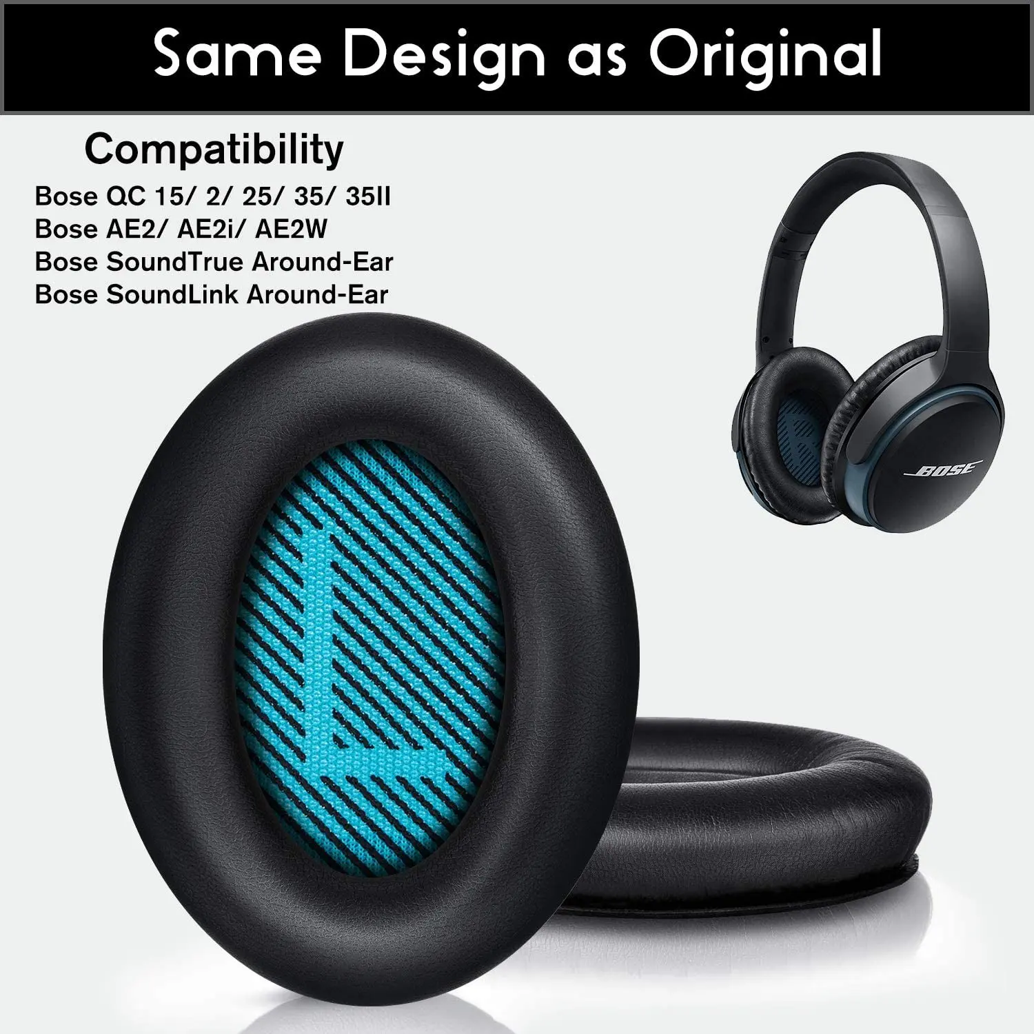 Replacement Ear Pads Earpads or Headband For Bose QuietComfort QC 2 15 25 35 Headset Ear Cushion QC35 QC2 QC15 QC25 Accessory