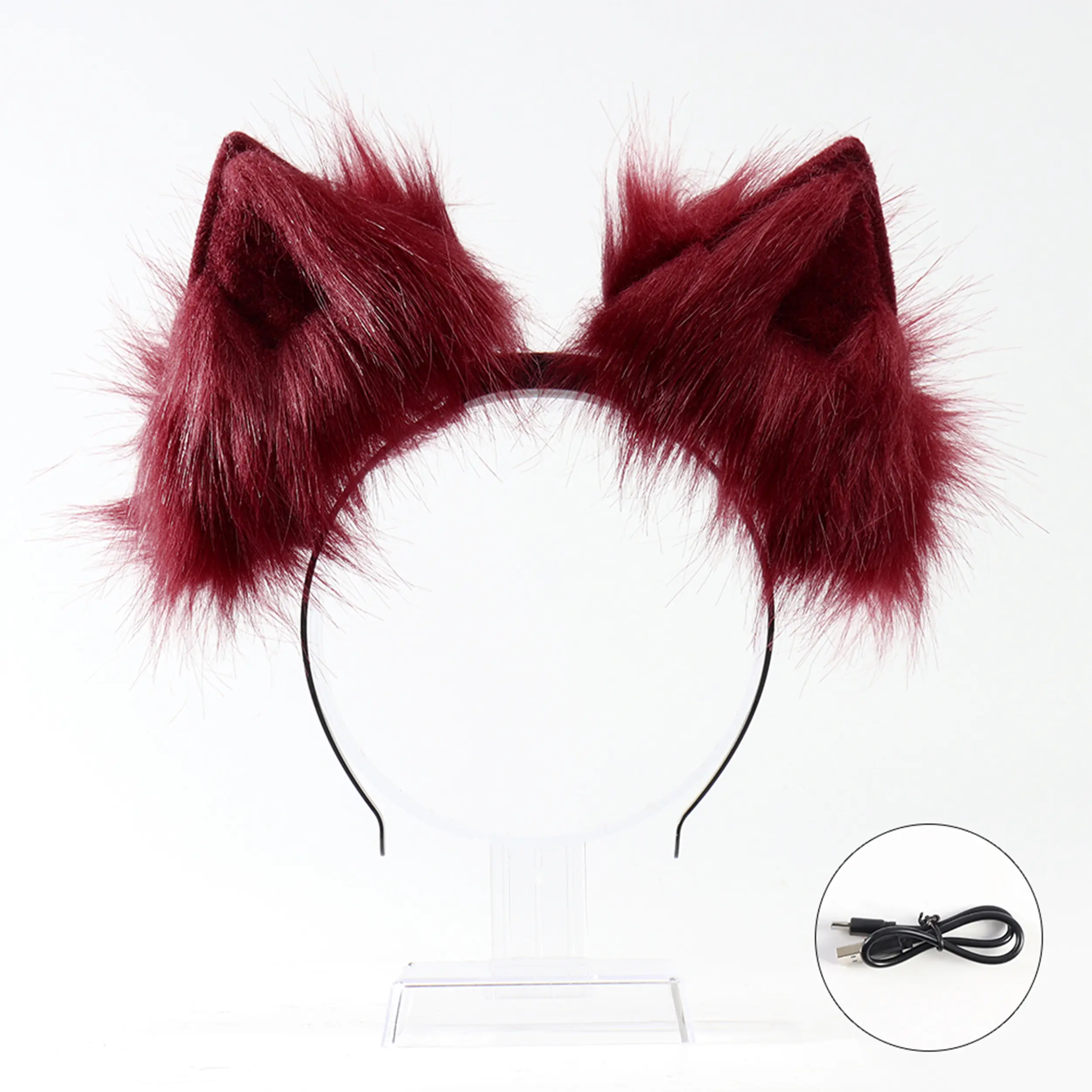 Cute Electric Ears Headband – Battery Powered Moving Animal Ears Cosplay Accessory for Party & Dress Up