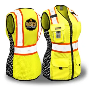 KwikSafety QUEEN BEE Safety Vest for Women (SNUG-FIT) Limited Edition Honeycomb Design | Class 2 ANSI Tested OSHA Compliant - Model No.: KS3319QB